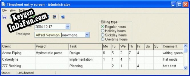 Registration key for the program CyberMatrix Timesheets Enterprise