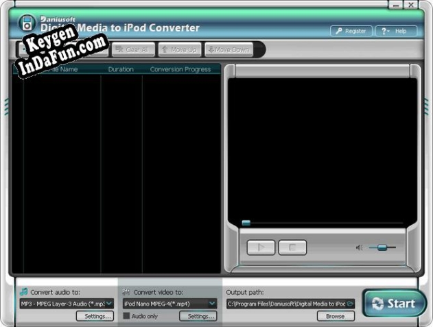 Key generator for Daniusoft Digital Video to iPod Converter