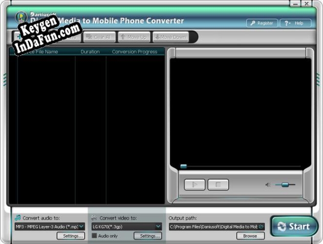 Free key for Daniusoft Digital Video to Mobile Phone Converter