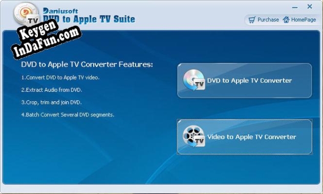 Key generator for Daniusoft DVD to Apple TV Suite