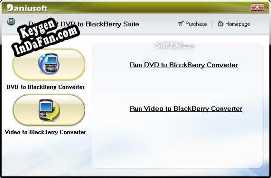 Daniusoft DVD to BlackBerry Suite activation key