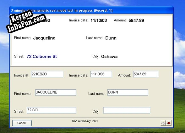 Data Entry Test 2004 key generator