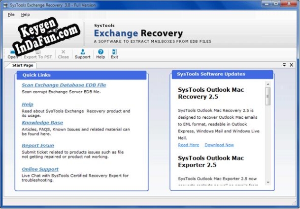 Data Recovery for Exchange key generator