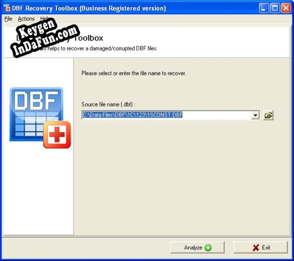 DBF Recovery Toolbox key free