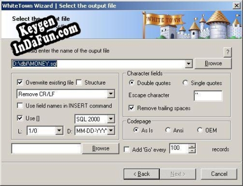 DBF to SQL activation key