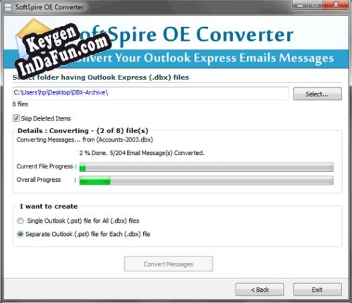 Activation key for DBX Converter for Outlook