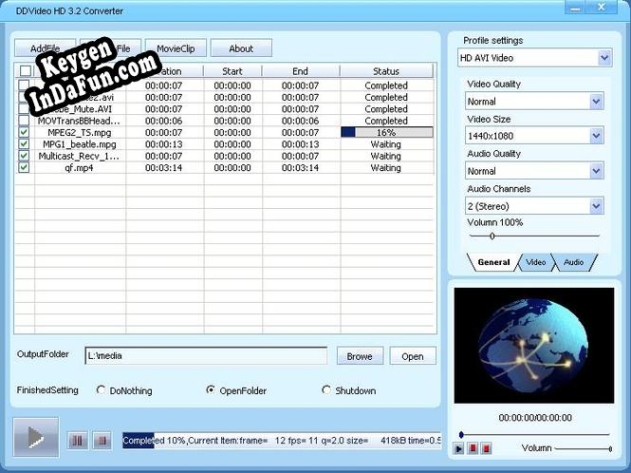 Registration key for the program DDVideo HD Video Converter