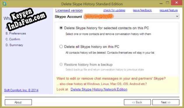Key for Delete Skype History Standard Edition