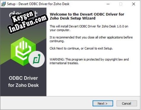 Registration key for the program Devart ODBC Driver for Zoho Desk
