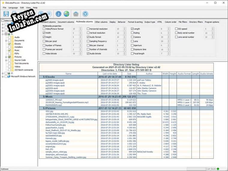 Directory Lister Pro Key generator