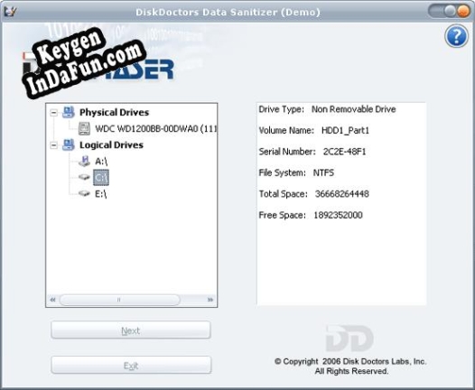 Disk Doctors Data Sanitizer serial number generator