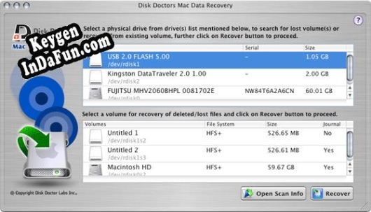 Disk Doctors Mac Data Recovery Software activation key