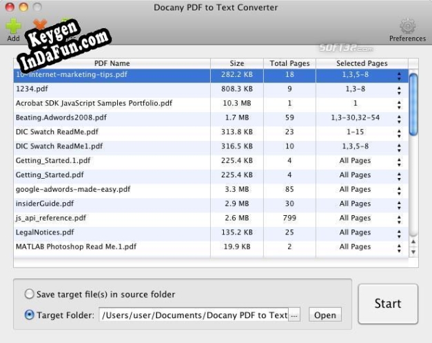 Registration key for the program Docany PDF to Text Converter for Mac