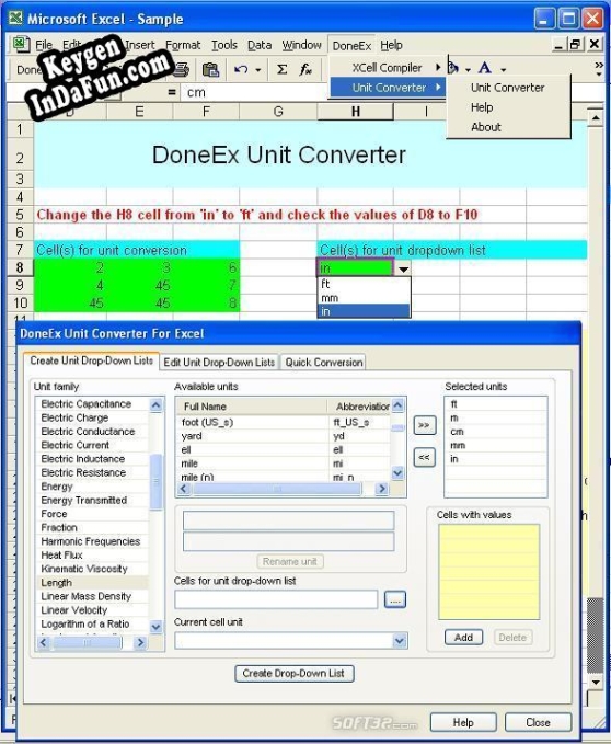 Free key for DoneEx Unit Converter