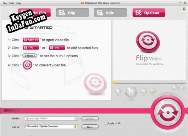 Key for Doremisoft Flip Video Converter