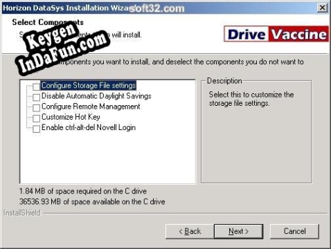Registration key for the program Drive Vaccine PC