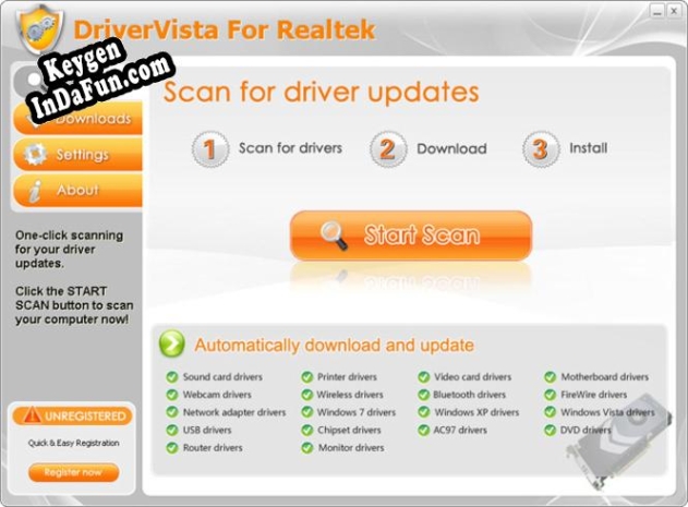 DriverVista For Realtek key generator