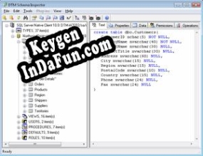 Free key for DTM Schema Inspector