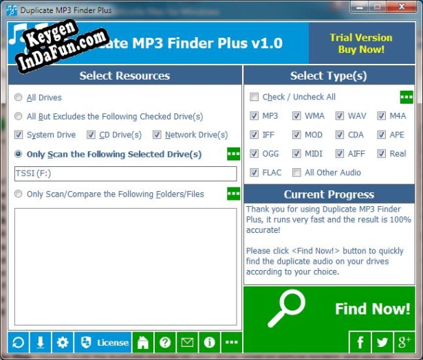 Duplicate MP3 Finder Plus Key generator