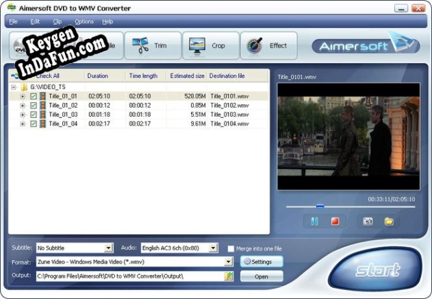 Key generator (keygen) DVD to WMV Converter