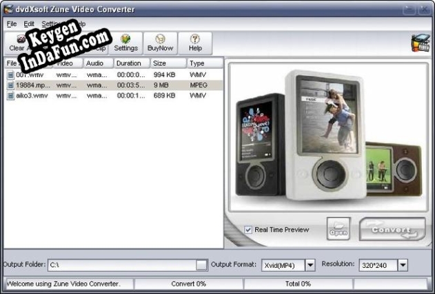 dvdXsoft Zune Video Converter serial number generator