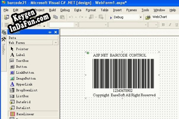 Key generator (keygen) EaseSoft ASP.NET Barcode Control