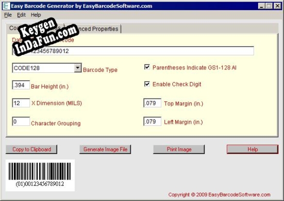 Easy Barcode Generator Software key free