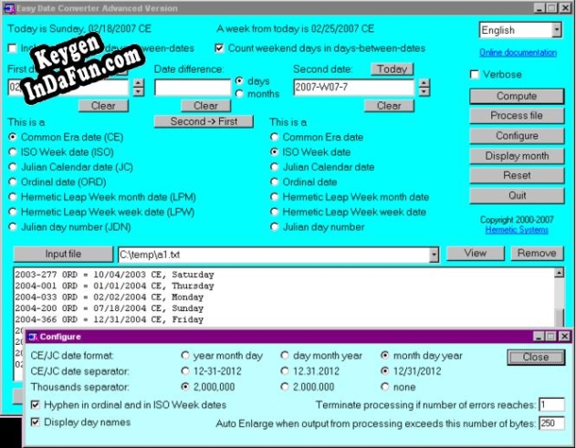 Free key for Easy Date Converter Advanced Version