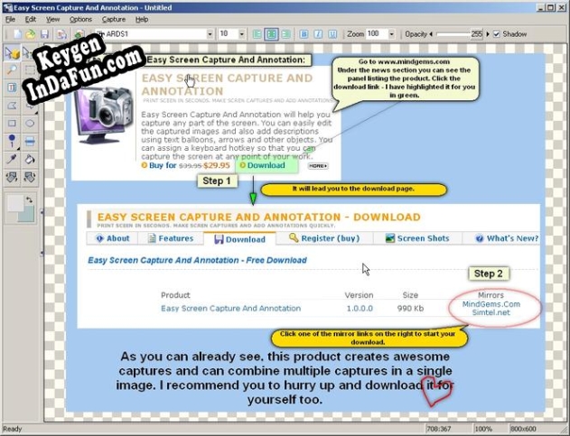 Easy Screen Capture And Annotation key generator