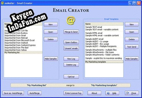 eeMailer - Email Sender serial number generator