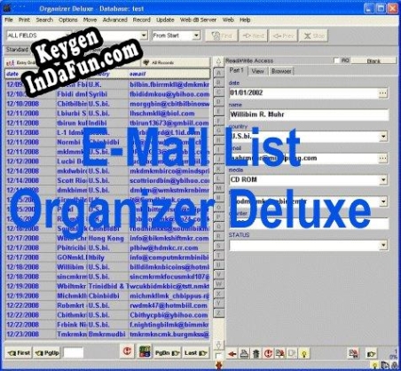 Key for EMail List Organizer Deluxe