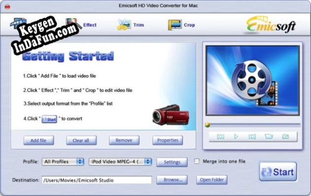 Emicsoft HD Video Converter for Mac Key generator