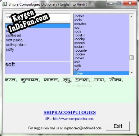 Key generator for English To Hindi Dictionary