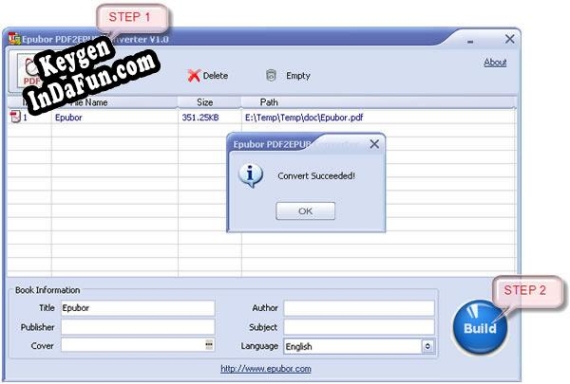 Key for Epubor PDF to ePub Converter