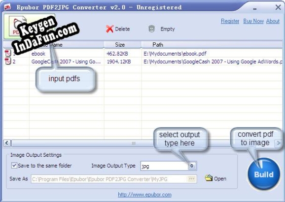 Epubor PDF2JPG Converter Key generator