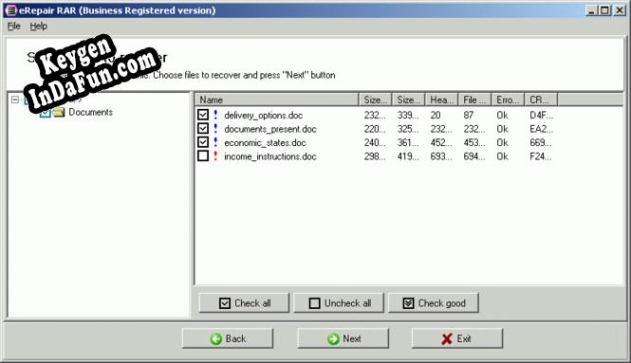 eRepair RAR key generator