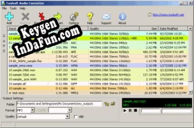 Registration key for the program Eufony Free WMA MP3 Converter
