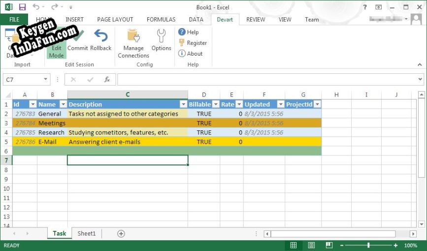 Excel Add-ins for FreshBooks serial number generator