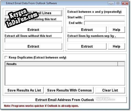 Activation key for Extract Email Data From Outlook Software