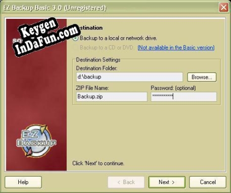 Free key for EZ ThunderBird Backup