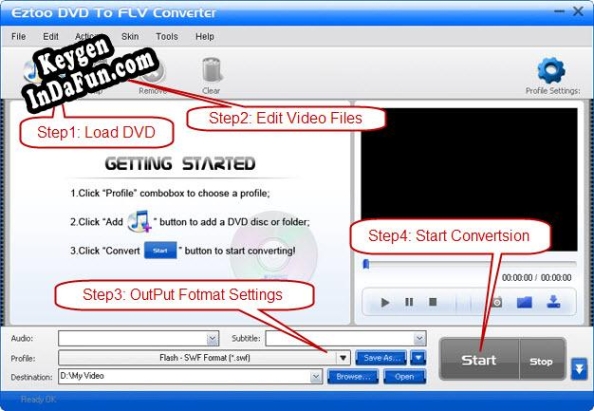 Eztoo DVD To FLV Converter Key generator