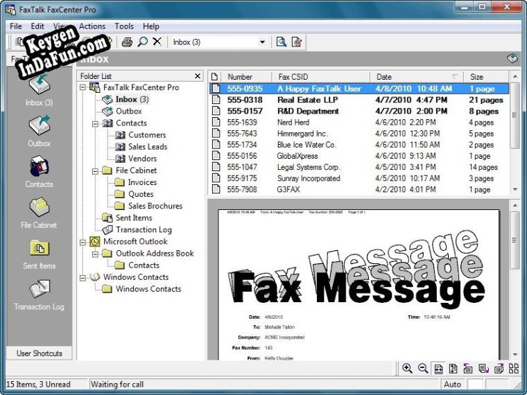 Key generator for FaxTalk FaxCenter Pro
