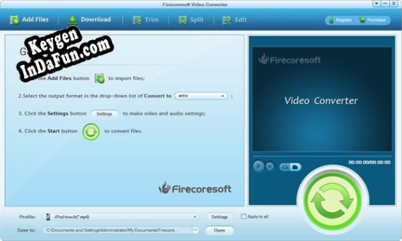 Firecoresoft Video Converter activation key