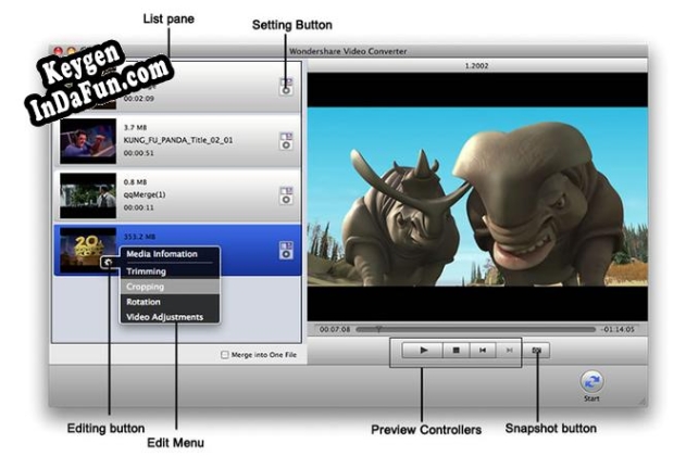 Registration key for the program FLV to iMovie Converter for Mac