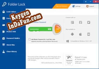 Key generator (keygen) Folder Lock