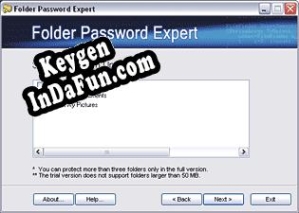 Free key for Folder Password Expert