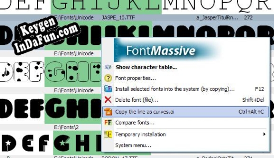 Activation key for FontMassive