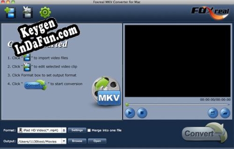 Key for Foxreal MKV Converter for Mac