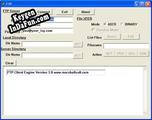 Free key for FTP Client Engine for Xbase++
