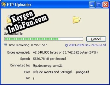 Key generator for FTP Uploader Creator